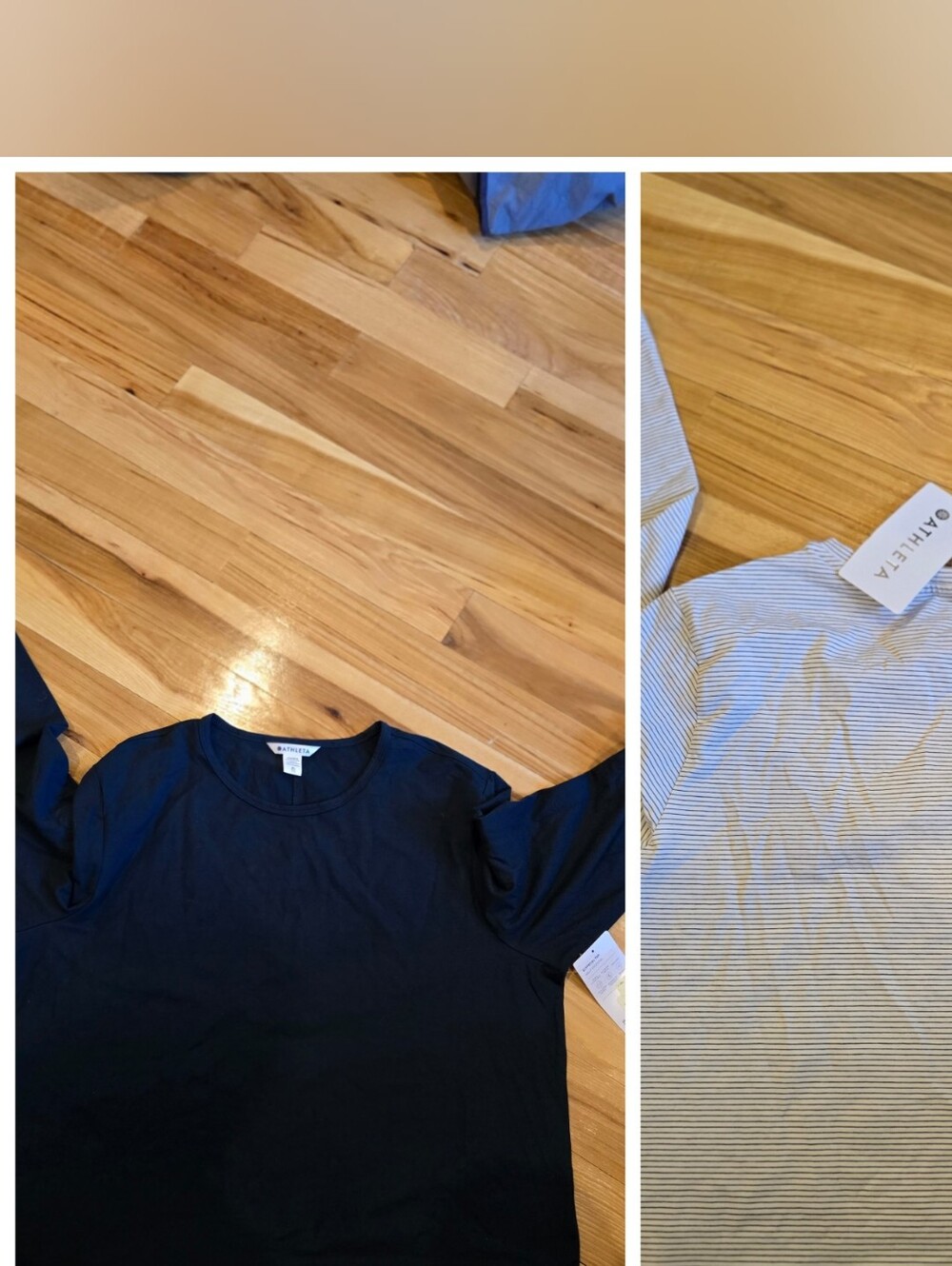 2 Athleta long sleeve essential tops, XL, NWT